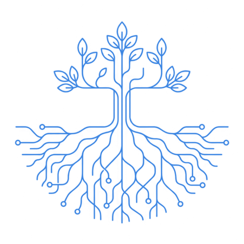 Illustration de la médecine fonctionnelle comparant le traitement des symptômes et la recherche des causes profondes.