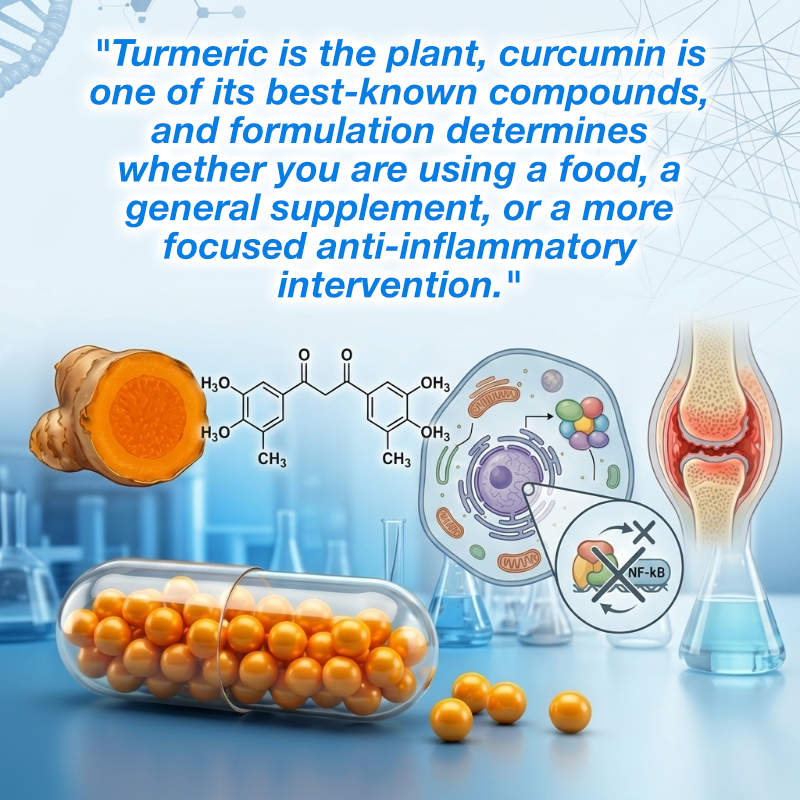 Illustration for the article Turmeric vs. Curcumin: Moving Beyond the Blanket Remedy.
