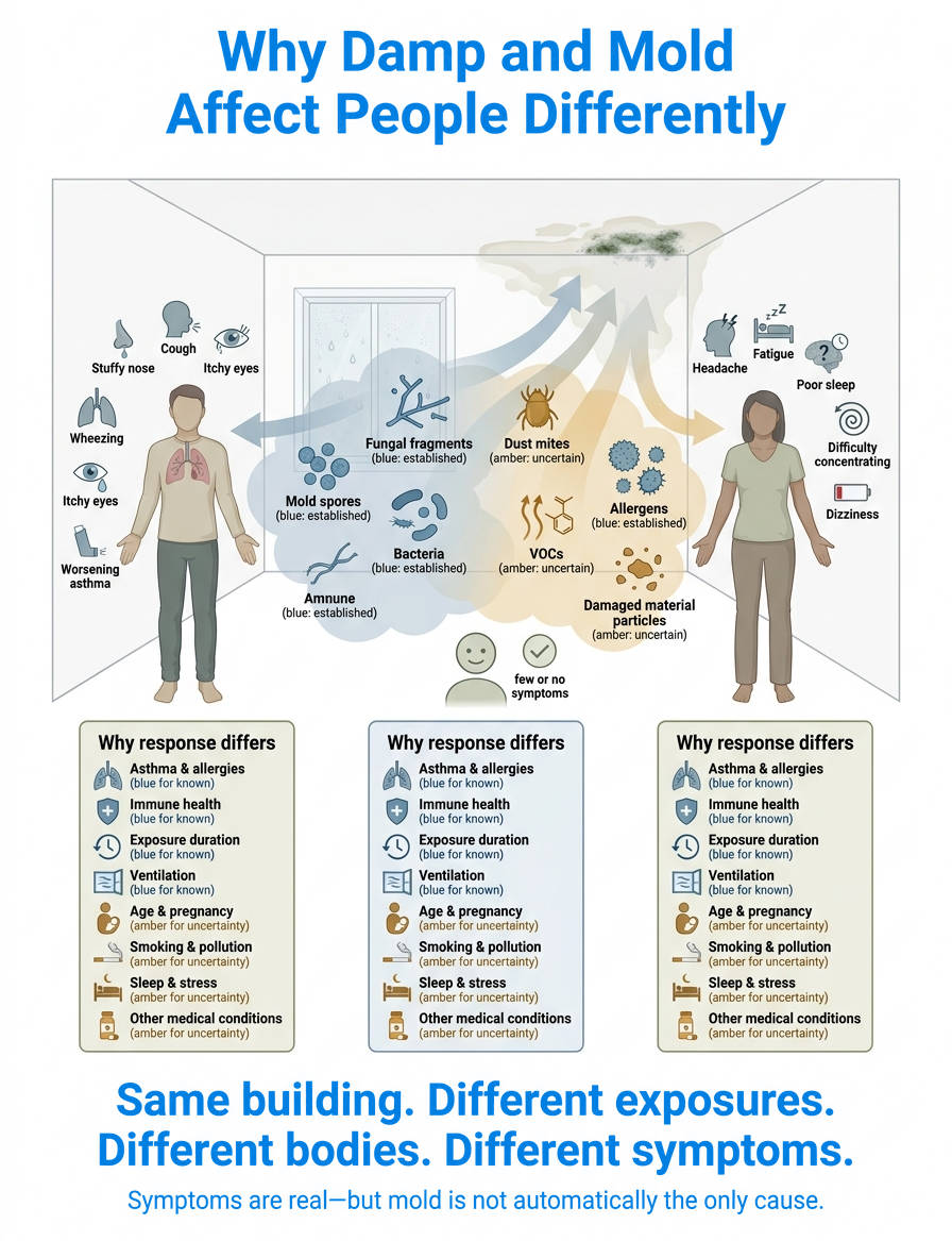 Infographic: Why Damp and Mold Affect People Differently.