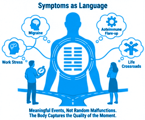 Graphic from the original article about symptoms as a language.